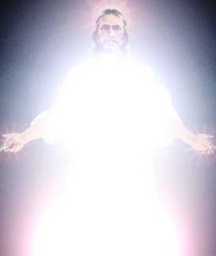 Jesus glowing